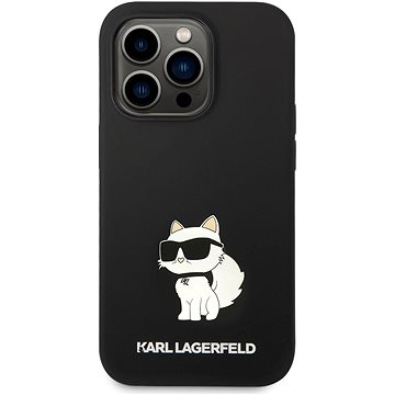 Karl Lagerfeld Liquid Silicone Choupette NFT Zadní Kryt pro iPhone 14 Pro Max Black (KLHCP14XSNCHBCK)
