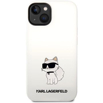 Karl Lagerfeld Liquid Silicone Choupette NFT Zadní Kryt pro iPhone 14 White (KLHCP14SSNCHBCH)