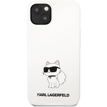 Karl Lagerfeld Liquid Silicone Choupette NFT Zadní Kryt pro iPhone 13 White (KLHCP13MSNCHBCH)