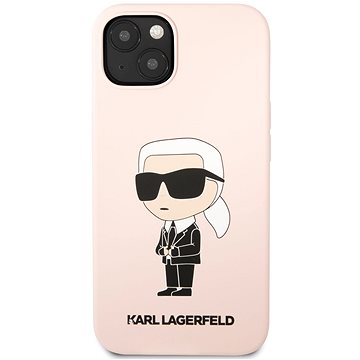 Karl Lagerfeld Liquid Silicone Ikonik NFT Zadní Kryt pro iPhone 13 Pink (KLHCP13MSNIKBCP)