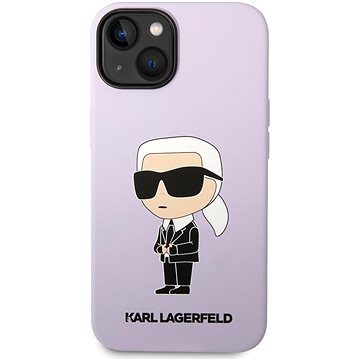 Karl Lagerfeld Liquid Silicone Ikonik NFT Zadní Kryt pro iPhone 14 Plus Purple (KLHCP14MSNIKBCU)