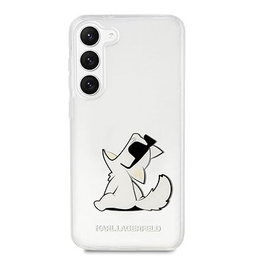Karl Lagerfeld PC/TPU Choupette Eat Zadní Kryt pro Samsung Galaxy S23+ Transparent (KLHCS23MCFNRC)