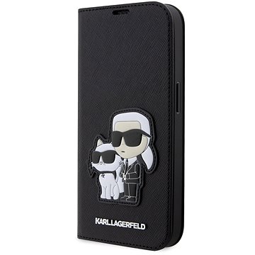 Karl Lagerfeld PU Saffiano Karl and Choupette NFT Book Pouzdro pro iPhone 13 Pro Black (KLBKP13LSANKCPK)