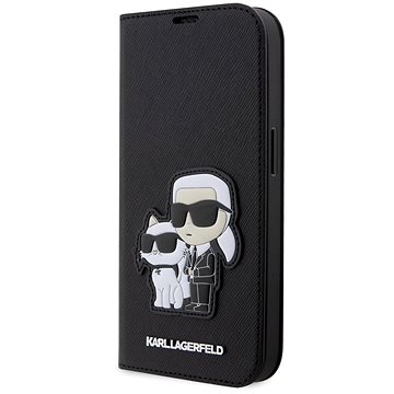 Karl Lagerfeld PU Saffiano Karl and Choupette NFT Book Pouzdro pro iPhone 13 Pro Max Black (KLBKP13XSANKCPK)