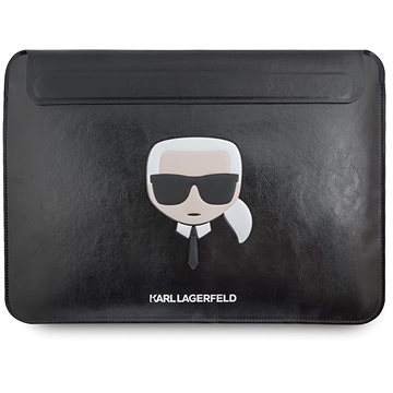 Karl Lagerfeld Head Embossed Computer Sleeve 16" Black (3666339040192)