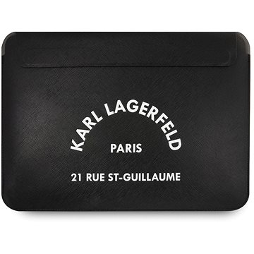 Karl Lagerfeld Saffiano RSG Embossed Computer Sleeve 16" Black (3666339040239)