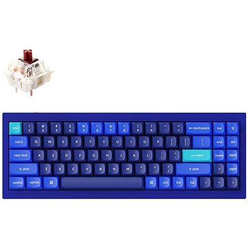 Keychron QMK Q7 70% Gateron G Pro Hot-Swappable Brown Switch Mechanical, Blue - US (Q7-J3)
