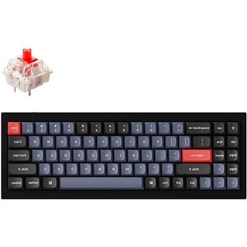 Keychron QMK Q7 70% Gateron G Pro Hot-Swappable Red Switch Mechanical, Black - US (Q7-C1)