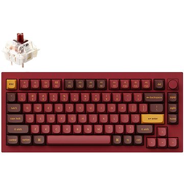 Keychron Q1 Swappable RGB Backlight Brown Switch Knob Version - Red (Q1-T3)