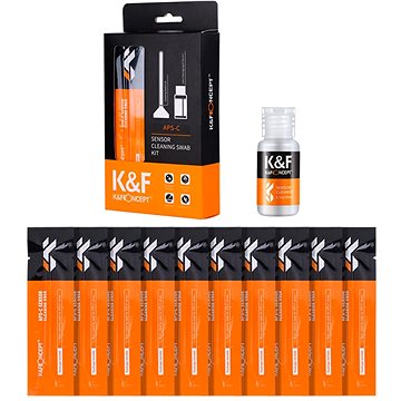 K&F Concept APS-C Sensor Cleaning Set (10 ks stěrek + 20 ml čistící roztok) (SKU.1616)