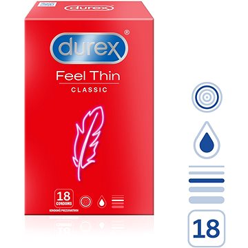 DUREX Feel Thin Classic 18 ks (5997321773407)