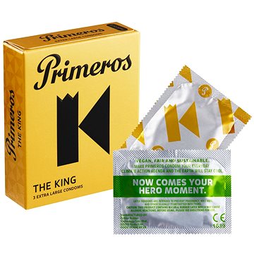 PRIMEROS King Size extra velké kondomy, 3 ks (8594068387118)