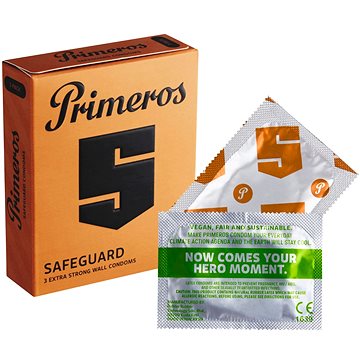 PRIMEROS Safeguard extra silné kondomy, 3 ks (8594068390705)