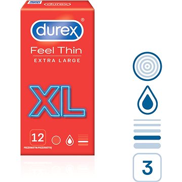 DUREX Feel Thin XL 12 ks (5900627095630)