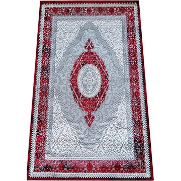Kusový koberec Angora 01 šedočervený 160 × 220 cm (21D3201/2)