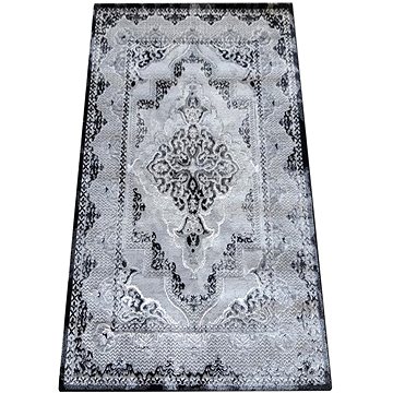Kusový koberec Angora 02 černý 80 × 150 cm (21D3207)
