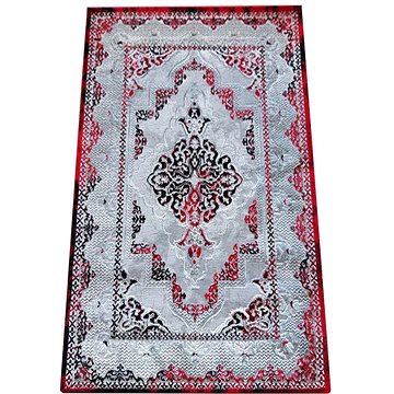 Kusový koberec Angora 02 šedočervený 160 × 220 cm (21D3205/2)