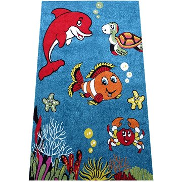 Dětský kusový koberec Mořský svět 120 × 170 (21D0003)