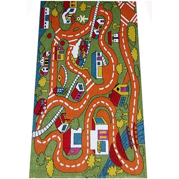 Dětský kusový koberec Ulice oranžový 08 -400 × 500 (21D1020)