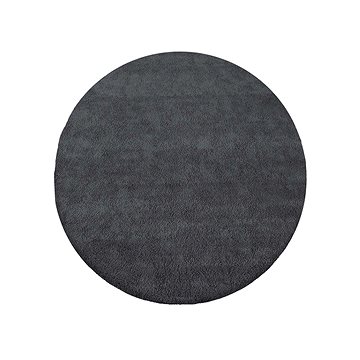 Kusový koberec Shaggy Cosy Balta 01 grafitový 133 cm kruh (21D3280)