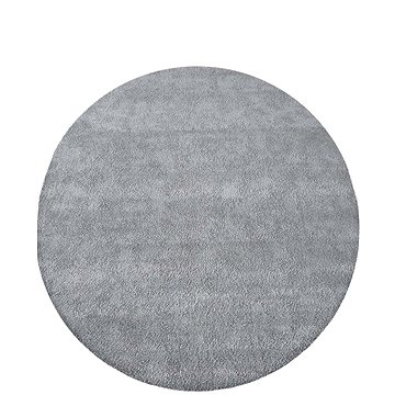 Kusový koberec Shaggy Cosy Balta 01 šedý 133 cm kruh (21D3279)