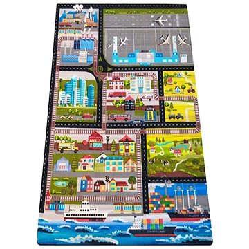 Dětský kusový koberec Sweet Kids Městečko 08 200 × 290 cm (21D0058)