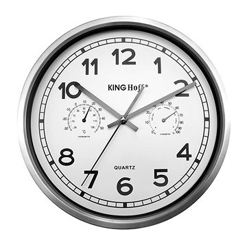 Nástěnné hodiny 30 cm Kinghoff Kh-5027 Teploměr (5908287250277)