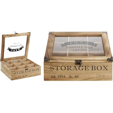 Koopman Dřevěný 6x box na čajové sáčky (KHZ1100860)