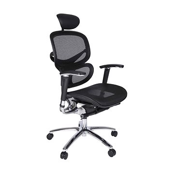 KAPA Zlín Kancelářská židle CEZAR, sedák, síťovina, černá (37000005)