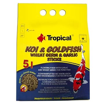 Tropical Koi & Goldfish Wheat Germ & Garlic Sticks 5 l 400 g (5900469406960)