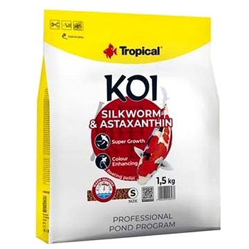 Tropical Koi Silkworm & Astaxanthin Pellet S 5 l 1,5 kg (5900469456477)
