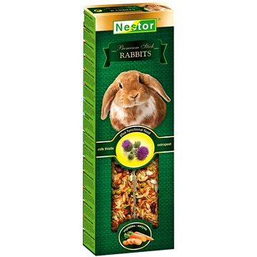Nestor Premium Sticks tyčinky pro králíčky pečené v chlebové peci 115g 2ks (5901636001735)