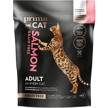 PrimaCat Losos, bez obilovin, pro dospělé kočky 400 g (6430069580139)