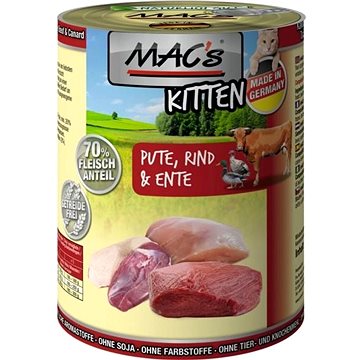 MAC's Cat Krůtí, Hovězí a Kachní pro koťata 800g (4027245008734)