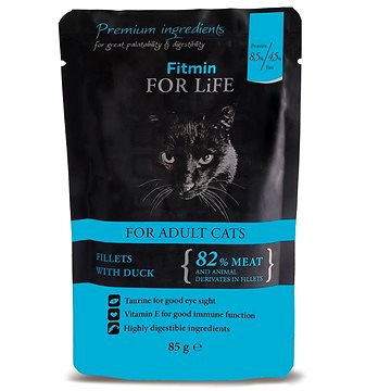 Fitmin For Life Kachní kapsička pro kočky 85 g (8595237018697)