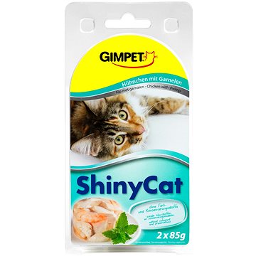 GimCat Shiny Cat kuře krevety 2 × 70 g (4002064413501)