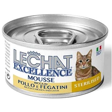 Monge Lechat Excellence Mousse Pěna s kuřecím masem a játry pro kastrované kočky 85g (8009470060967)