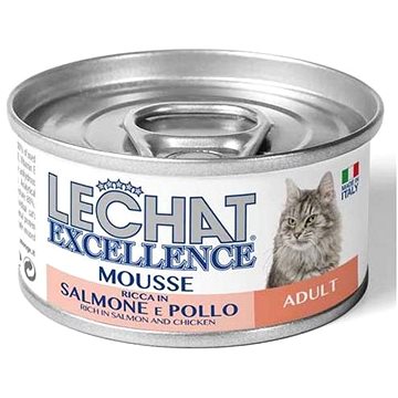 Monge Lechat Excellence Mousse Pěna s lososem a kuřecím masem pro dospělé kočky 85g (8009470060943)