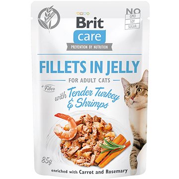 Brit Care Cat Fillets in Jelly with Tender Turkey & Shrimps 85 g (8595602540570)