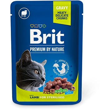 Brit premium cat pouches Lamb for Sterilised 100 g (8595602548446)