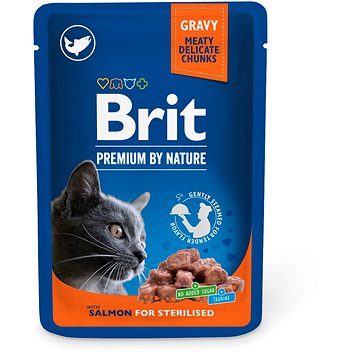 Brit premium cat pouches Salmon for Sterilised 100 g (8595602548460)