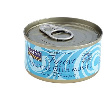 FISH4CATS Konzerva pro kočky Finest sardinka s mušlemi 70 g (5056008806927)