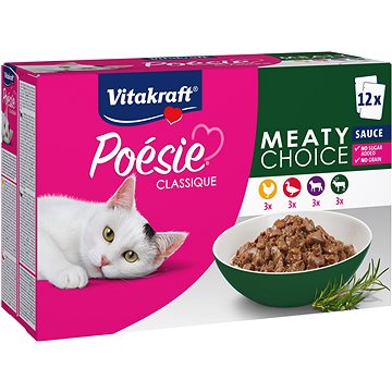 Vitakraft Cat mokré krmivo Poésie® Classique meaty multipack masový mix v omáčce 12 × 85 g (4008239585561)