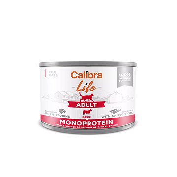 Calibra Cat Life konzerva adult beef 200 g (8594062080237)