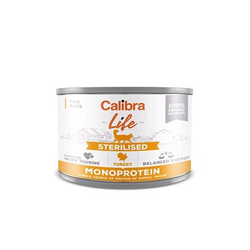 Calibra Cat Life konzerva sterilised turkey 200 g (8594062080275)