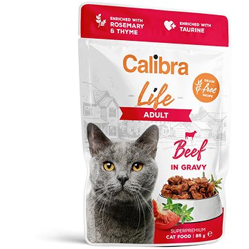 Calibra Cat Life kapsička adult beef in gravy 85 g (8595706700801)