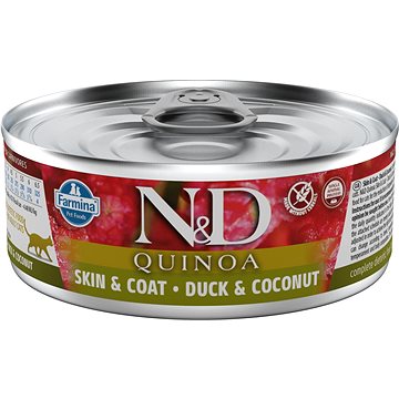 N&D Cat Quinoa adult Duck & Coconut 80 g (8606014102147)