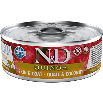 N&D Cat Quinoa adult Quail & Coconut 80 g (8606014102161)