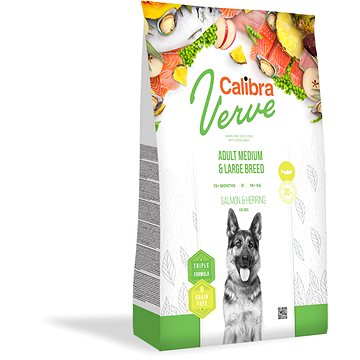 Calibra Dog Verve GF Adult Medium & Large Salmon & Herring 12 kg (8594062087816)