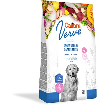 Calibra Dog Verve GF Senior Medium & Large Chicken & Duck 2 kg (8594062087861)
